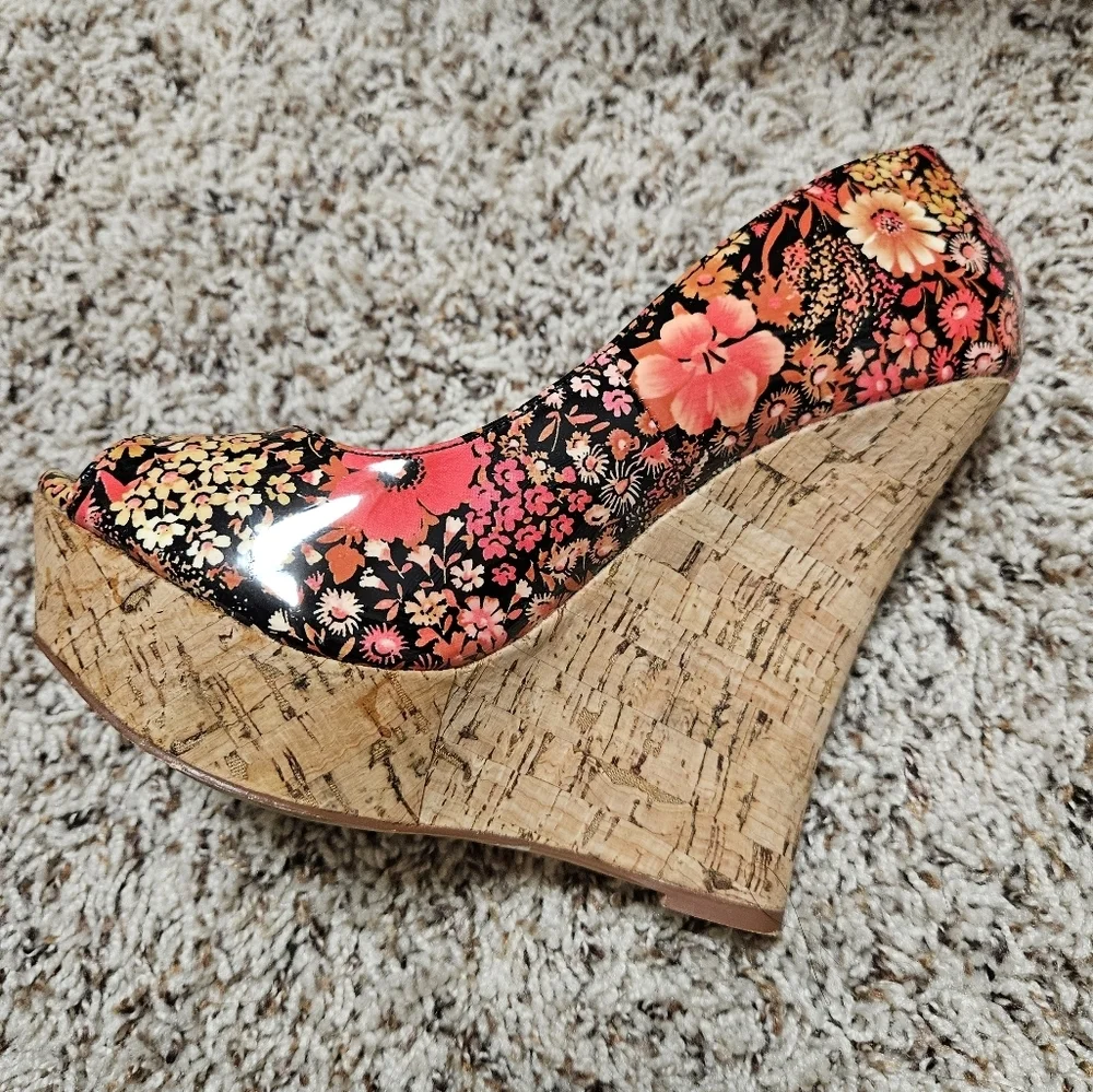Madison Floral Cork Wedges
